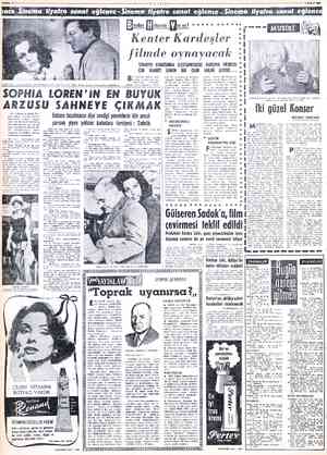  Son yılların en gözde İtal- Sophia Loren'i. eden bir muharrir kendi 120 sual sormuş. Biz bu 120 sual arasında en...