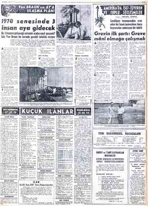  'Von BRAUN'un AYV'A — ULAŞMAPLANI 1970 senesinde 3 insan aya gidecek Bu 3 insanın girişeceği yolculuk acaba nasıl geçecek?