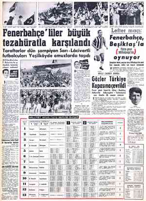  rbahçe'lier dün Hava Alanında devamlı tezahürat yapıyor ve marşlar — Taraflarlar uçağı beklerken sevinçlen oynamağa bile...