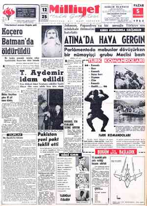  BUGÜN “ADRES : Çağalöğlu, Mollafenari ıı sokak No. 1 İSTANBUL TELGRÂF; MİLLİYET, İstanbul $ POSTA  KUTUSU : 492, İstanbul...