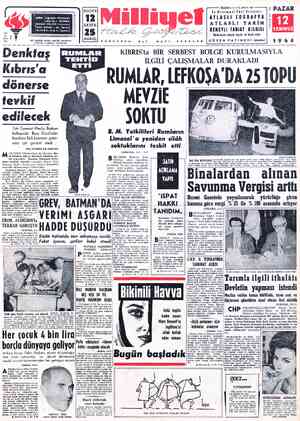  ADRES : Cağaloğlu, Mollafenari. sokak No, 1 - İSTANBUL TELGRAF: MİLLİYET, İstanbul POSTA KUTUSU « 492 İstanbul O ZT TELEFON :