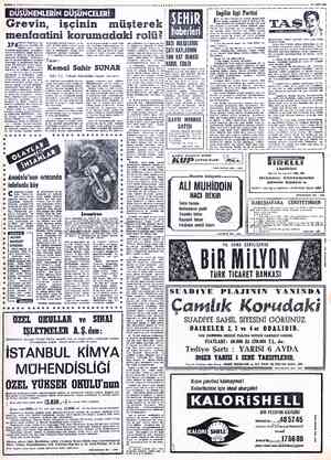  BAYFA 3 Grevin, SAYILI Sendikalar Ka- 27 Azinünun Koyduğu dir 'kalleye göre, - işçinin Müşterek menfaatleri; (ekonamik,...
