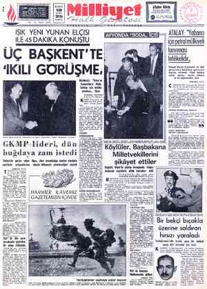  PK S ADRES : Cağaloğlu, Mollafenari BUGÜN Ü Z gökak No, 1 - İSTANBUL 30 ç TELGRAF j MİLLİYET; İstanbul İOPOSTA KUTUSU *;...