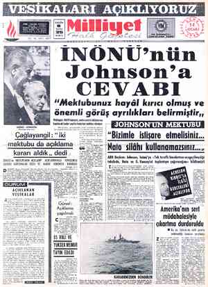  YAK POSTA KUTUSU : 49 YIL: 16, SAYI: ADRES ; Cağaloğlu, Mollafenari sokak No. 1 - İSTANBUL TELGRAF: MİLLİYET, İstanbul...