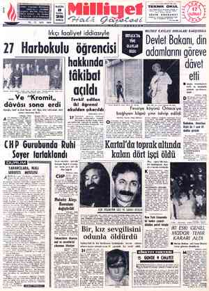  kkk POSTA KUTUSU TELEFON 217 Harbokulu ADRES : Cağaloğlu, Mollafenari sokak No. 1 - İSTANBUL TELGRAF: MİLLİYET, İstanbul 22