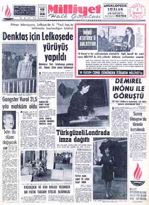  ADRE$ *kkA4 POSTA ; Cağaloğı TELGRAF: MİLLİYET, İstanbul TELEFON 522 44 10 (Santral) « Mollafenari sokak No. t - İSTANBUL...