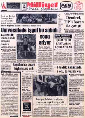  *kkkk POSTA KUTUSU : TELEFON YiİL: — 19, SAYI: İşgal ve Boykot Konseyi, kısa vadeli istekler kabul edilinceye TELGRAF:...