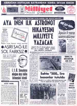  ARMAĞAN HAFTALARI BAYRAMDAN SONRA DEVAM EDECEK $ “ADRES: Nüruosmaniye Caddesi BUGÜN $ No: 65 İSTANBUL ı $ TELGRAF: — MİLLİ' İ