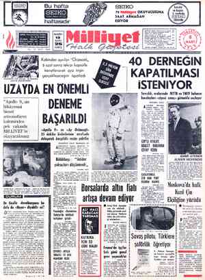  SEIKO 70 OKUYUCUSUNA SAAT ARMAĞAN EDİYOR Tafsilât ve kupon 3. sayfada SEİKOÖO ilânında SELİKO Modern Masters of Time ANAYASO,