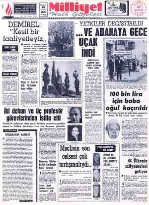  BUGÜN 12 ADRES: Nuruosmaniye Caddesi No: 65 İSTANBUL TELGRAF:  MİLLİYET, İstanbul SAYFA AVRUPAYI MRAÇ EoLEN POSTA KUTUSU:...