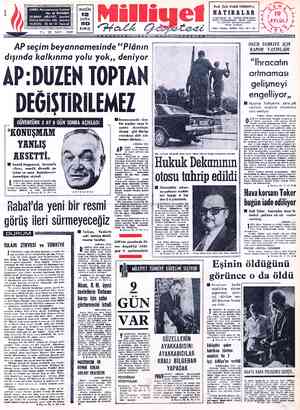  No: 65 İSTANBUL TELGRAF: MİLLİYET, İstanbul POSTA KUTUSU: 492, - İstanbul TELEFON: 22 44 10 (Santral) YARA ADRE Nuruoımınıyı