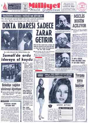  ADRES: Nuruosmaniye, Cıddısı | 5 No: 65 İSTANBUL TELGRAF: — MİLLİYET, İstanbul POSTA KUTUSÜ: 492,> İstanbul' TELEFON:: 22 44