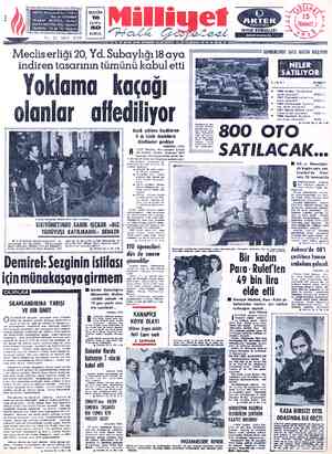  “No: 65 İSTANBUL | | MİLLİYET, İstanbul -POSTA KUTUSU; 492, *İstanbul TELEFON:.. 22 44 10 5; *kk Meclis erliği 20, Yd....
