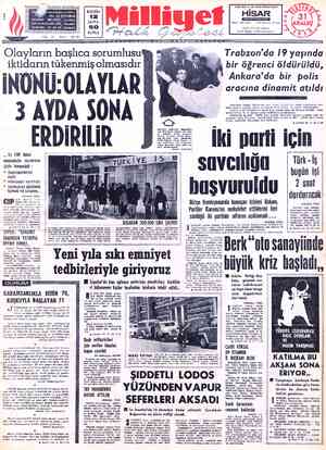  *kk POSTA. Olayların başlıca sorumlusu iktidarın tükenmiş olmasıdır Üruosmaniye Caddesi BUGÜN — No: 65 İSTANBUL TELGRAF:...