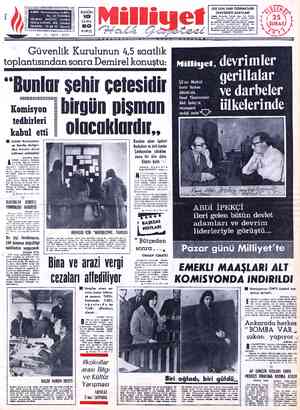  ADRES: Nuruosmaniye Caddk *kk TELGRAF: MİLLİYET, - İstanbul POSTA KUTUSU: 492, İstanbul Güvenlik Kurulunun 4,5 saatlik...