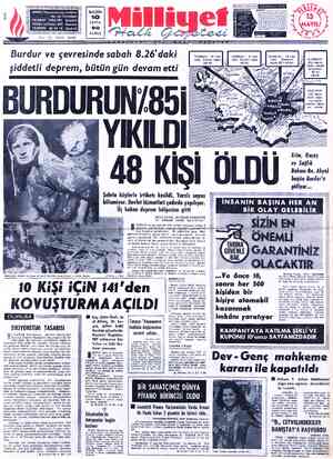  ADRES: Nuruosmaniye Caddesi b No: 65 İSTANBUL TELGRAF: “MİLLİYET, İstanbul POSTA KUTUSU: 492, İstanbul TELEFON: 22 44 10...
