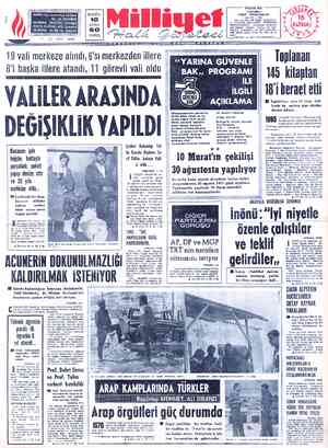  « ADRES: Nuruosmaniye Cadldesi BUGÜN $ No: 65 İSTANBUL 10 * TELGRAF:, MİLLİYET, “İstanbul POSTA KUTUSU: 492, İstanbul SAYFA
