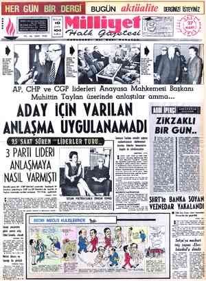  ADRES : Nuruosmaniye Caddesi No: 65 İSTANBUL TELGRAF: MİLLİYET, — İstanbul POSTA KUTUSU:492 İstanbul JELEFON: 224410...