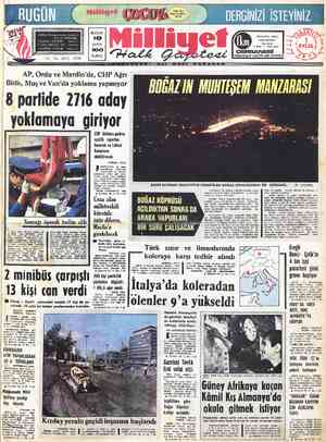  ADRES : Nuryosmaniye Caddesi No: 65 İSTANBUL TELGRAF: MİLLİYET. — İstanbul POSTA KUTUSU 492  İstanbul TELEFON: 22:4410 -...