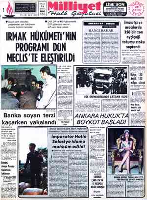  LİSE SON TELGRAF. MİLLİYET, ıxıny.?ılıjı.[ı 12 armüşi a Ka POSTA KUTUSU.492  İstanbul SAYFA ÜNİVERSİTEYE GİRİŞ FEN SINIFI...