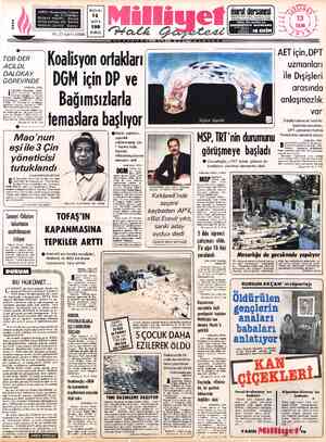  ADRES : Nuruosmaniye Caddesi No:65 İSTANBUL ha TELGRAF : MİLLİYET, | POSTA KUTUSU:492 TELEFON: 224410 BUGÜN 12 İstanbul...