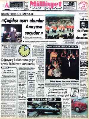 YIL: 27 ADRES : Nurvosmaniye Caddesi No:65 İSTANBUL TELGRAF: MİLLİYET, — İstanbul POSTA KUTUSU:492  İstanbul TELEFON: 224410