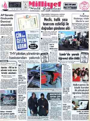  TELGRAF: MİLLİYET, POSTA KUTUSU:492 TELEFON: 224410 ADRES : Nuruosmaniye Caddesi k No: 65 İSTANBUL (Santral) YiL: 27, SAYI:
