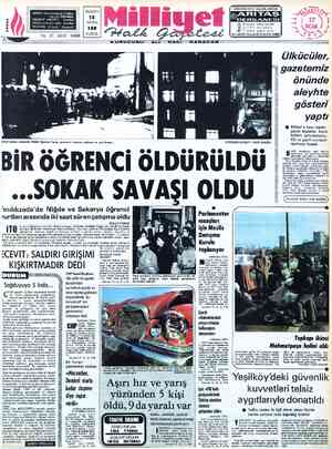  BUGÜN ÜNİVERSİTEYE HAZIRLAMADA ADRES : Nuruosmaniye Caddesi . No:65 İSTANBUL 12 ARITAS TELGRAF: MİLLİYET, — İstanbul...