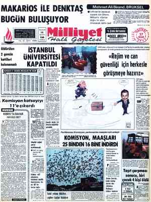  Denktaş bugün Lefkoşa'daki Birleşmiş Milletler Kat e F yıllardan beri ilk görüşmelerini yapacaklardır. toplantı için Bitsios,