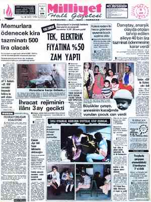  ADRES : Nuruosmaniye Caddesi BUĞÜN No:65 İSTANBUL 16 TELGRAF: MİLLİYET. — İstanbul POSTA KUTUSU:492 İstanbul SAYFA TELEFON:
