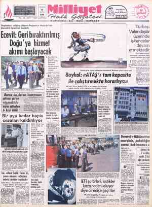  No: 65'İSTANBUL | TELGRAF: MİLLİYET. — İstanbul POSTA KUTUSU :492- İstanbul TELEFON: 224410 (Santral) y AT BUGÜN — N AĞA 16 A