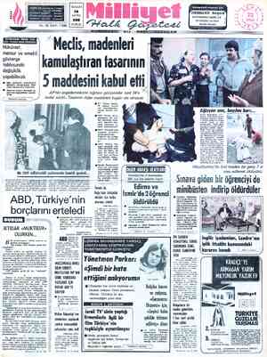  BUGÜN 16 ADRES : Nuruosmaniye Caddesi No: 65 İSTANBUL TELGRAF: MİLLİYET, - İstanbul POSTA KUTUSU:492 İstanbul SAYFA TELEFON: