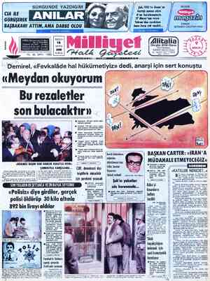  CIA İLE GÖRÜŞEREK TELEFON ADRES : Nuruosmaniye Caddesi No:65 İSTANBUL TELGRAF: MİLLİYET, POSTA KUTUSU : 492, 224410 BAŞBAKANI
