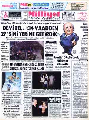  ADRES : Nuruosmaniye Caddesi No:65 İSTANBUL TELGRAF: MİLLİYET. — İstanbul POSTA KUTUSU.492. İstanbul SAYFA TELEFON: 224410 -