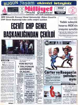  BUGÜN ADRES : Nuruosmaniye Caddesi No:65 İSTANBUL 16 TELGRAF: MİLLİYET. — İstanbul POSTA KUTUSU 492 İstanbul SAYFA TELEFON: