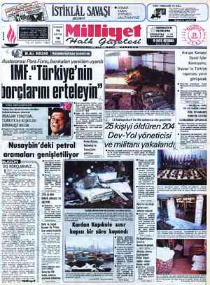  e aait W BUGÜN ADRES : Nuruosmaniye Caddesi No: 65 İSTANBUL 12 TELGRAF : MİLLİYET. — İstanbul POSTA KUTUSU 492 İstanbul SAYFA