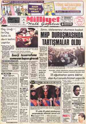  No: 65 İSTANBUL 4 TELGRAF: MİLLİYET. — İstanbul POSTA KUTUSU 492 İstanbul TELEFON: 224410 | ADRES : Nuruosmaniye Caddesi ||