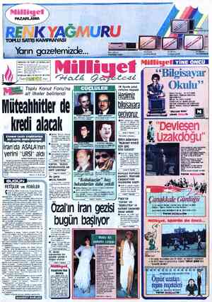  RENK YAĞA TOPLU SATIŞ KAMPANYASI Yarın gazetemizde Beta sistem 'TOSHIBA Video MERKEZ VE YURT İÇİ BÜROLARI İSTANBUL:...