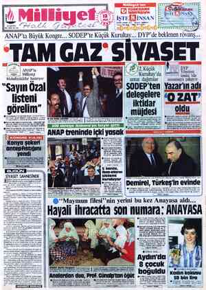  ... .e 18 SAYFA 50 LİRA (KOV dahil v, ANAP'ta Büyük Kongre İŞTE Renkli, resimli, ciltli İNSAN Ücretsiz, çekilişsiz. İsteyen