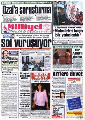  BOI'CIII ın cenazesine izin konusu araştırılıyor Ozal'a soruşturma © Antara Devlet Güvenlik Mahkemesi, — &9 DGM, Başbakan...