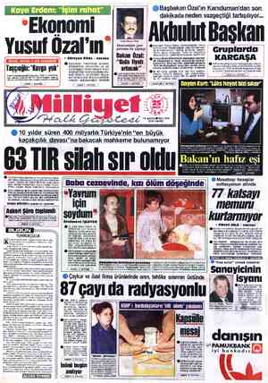  © Başbakan Özal'ın Karaduman'dan son dakikada neden vazgeçtiği tartışılıyor... Akbulut Başkan © Başbakan Turgut Özal'ın,...