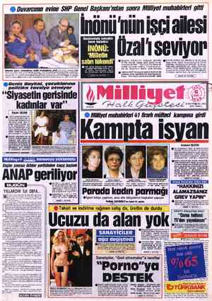  .Dııvam n evine SHP lı'eııel Başlranı ndaıı sanra Mıllıye! M ıien gıtlı Gecekonduda kahvaltılı basın toplantısı İNÖNÜ:...