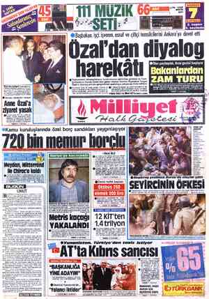  MÜZİK SETİ | 2. kupon 3. sayfada Özal'lar endişeli “Beyin damar Tındaki enfarktüs'” nedeniyle 32.8 olan fansiyonu dün 18'e