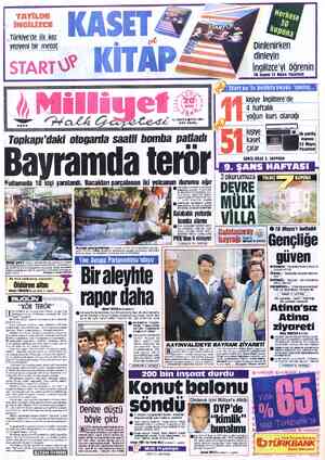  «Türkiye'de ilk kez yepyeni bir metot Topkapı'daki otugarda saatli bomha natladı Bavramda terör n Baı:akları ııarçalanan iki