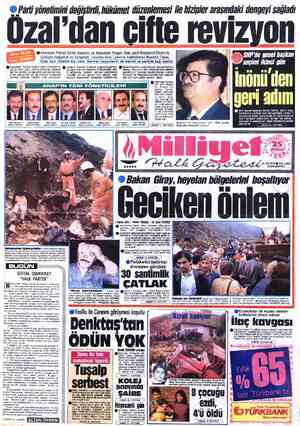  © Panti yönetimini değiştirdi, hükümet düzenlemesi İle hizipler arasındaki dengeyi sağladı Ozal'dan cifte revizyon SHP'de...