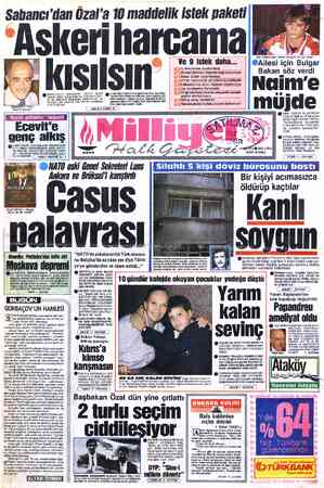  Sabancı'dan Özal'a 10 maddelik istek paketi Askeriharcama kısılsın” —— Iç borçlanma durdurulsun n&/um €©Yılar önce Özal'ın da