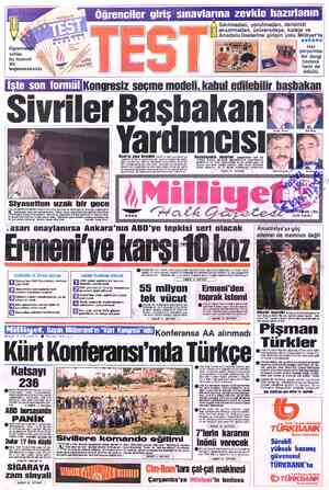 Milliyet sayfa 1
