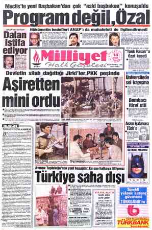  Meclis'te yeni Başbakan'dan çok “eski başbakan” konuşuldu ANAP'tan ayrılıyor SHP Genel Başkanı Erdal İnönü, Meclis'te hi...