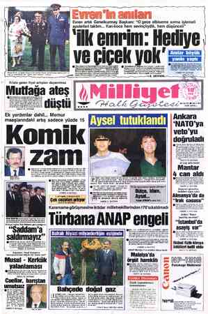  Evren'in anıları ! Evren artık Genelkurmay Başkanı: “O gece elbiseme sırma işlemeli t apoletleri taktım... Karı-koca hem...