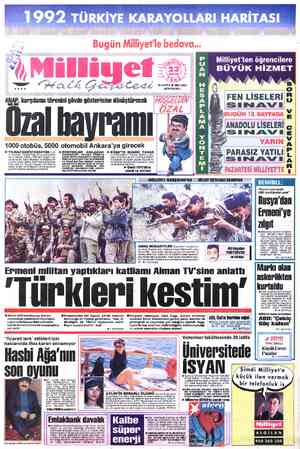  z Milliyet'ten öğrencilere & BÜYÜK HİZMET K kkk h FEN ı.ıseısnııu SINAWVI A_rıııg, karşılama törenini gövde gösterisine...